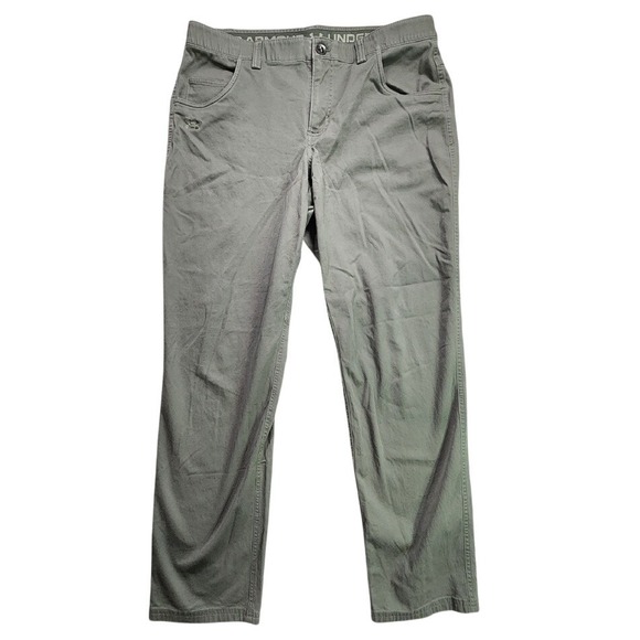 Under Armour Mens UA Expanse Everyday Pants Olive Green Tech Athletic 34x32 - Picture 1 of 12